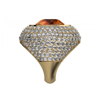 Amira Citrine & Diamond Cocktail Ring